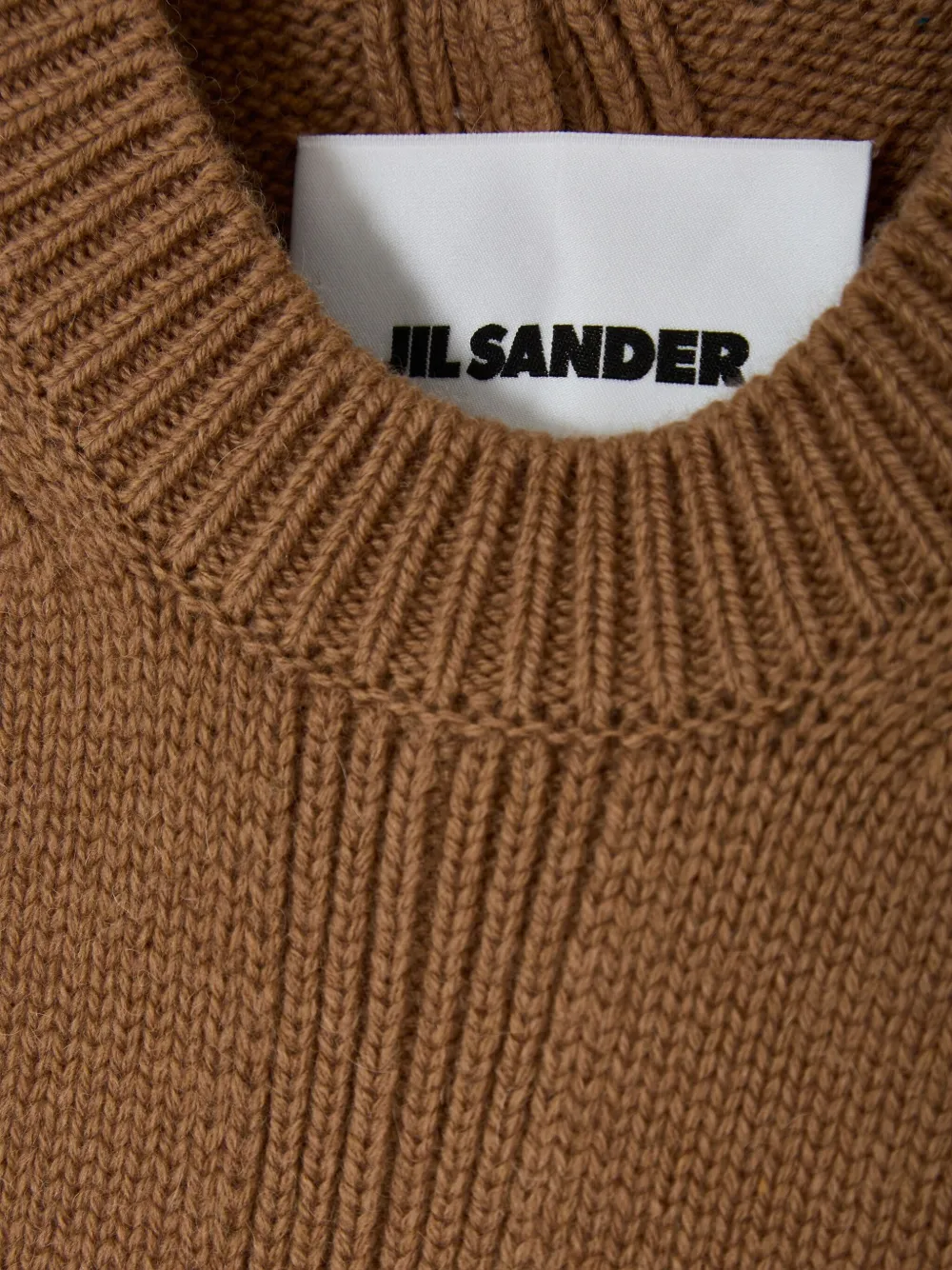 Jil Sander Asymmetric Wool Sweater In Brown