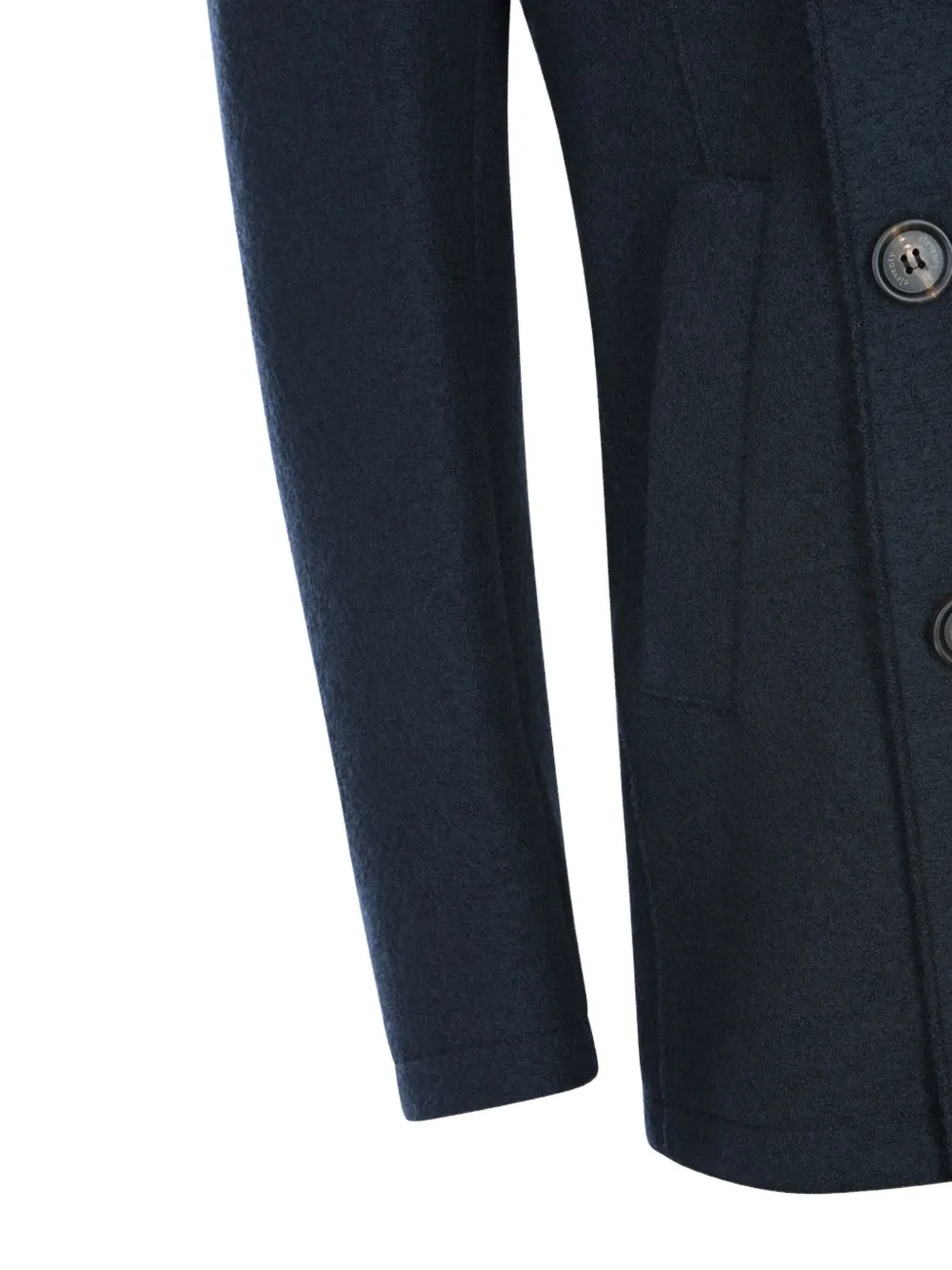 Eleventy Double-breasted Wool Coat In Blue