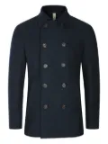 Eleventy double-breasted wool coat - Blue
