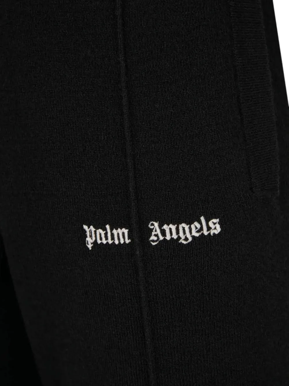 Palm Angels Logo-embroidered Knitted Trousers In Animal Print