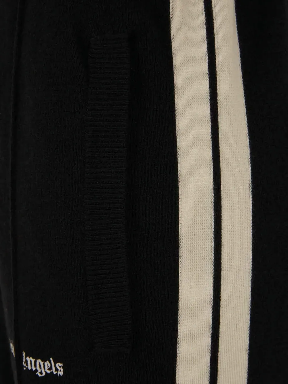 Palm Angels Logo-embroidered Knitted Trousers In Animal Print