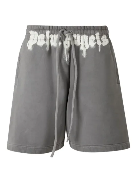 Palm Angels bermudas con cordones en la pretina y logo estampado