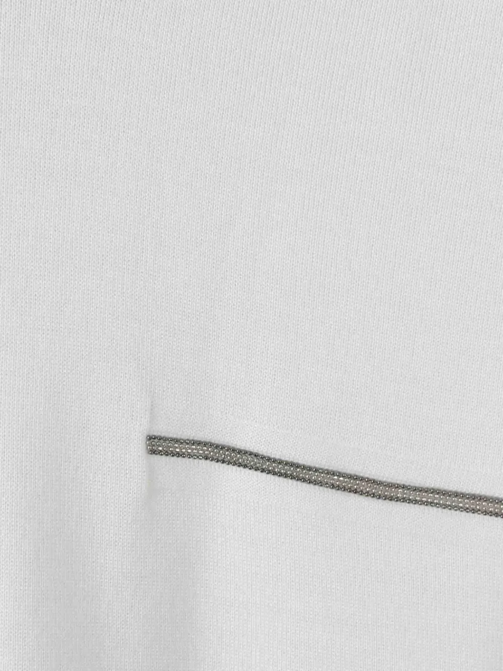 Peserico Ribbed-hem Embellished Sweater In White