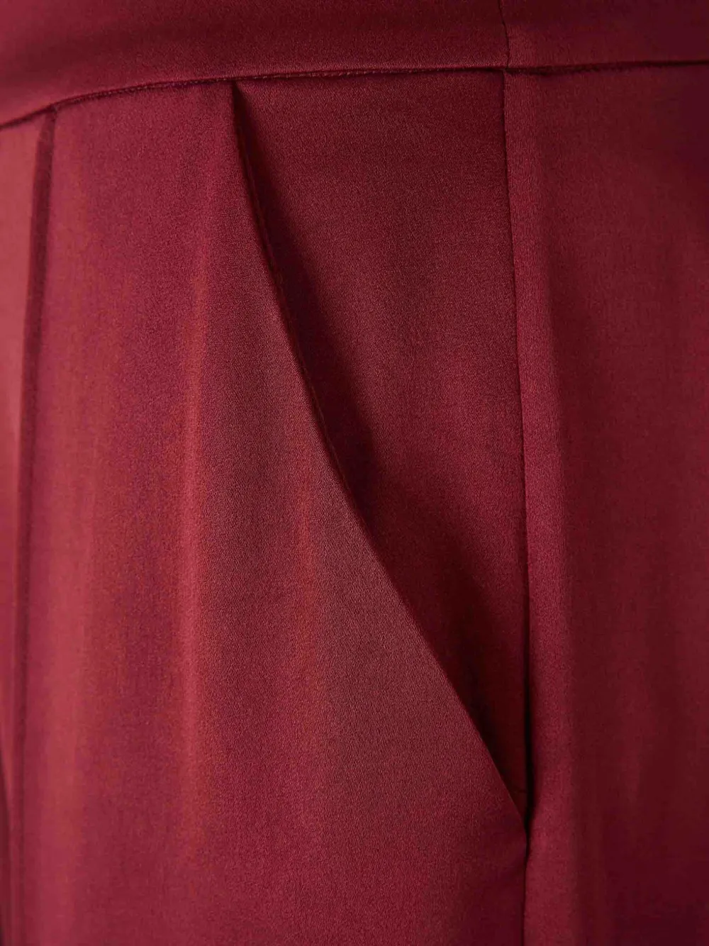 Simkhai Pleated Wool Trousers In Red