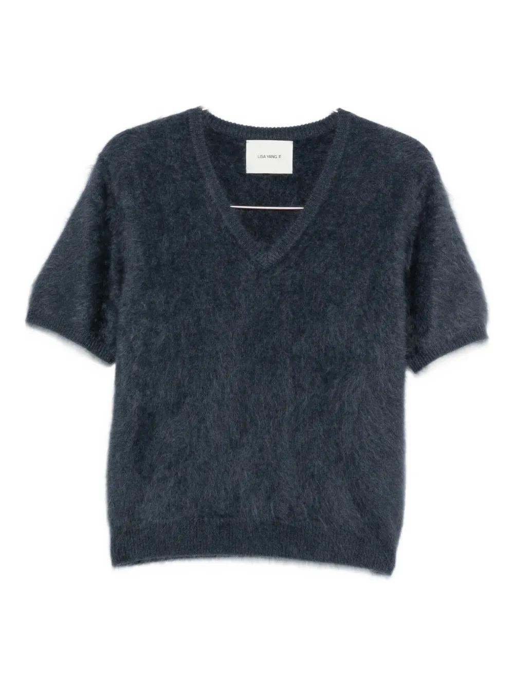 Lisa Yang Brushed Knitted Top In Blue
