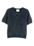 Lisa Yang brushed knitted top - Blue