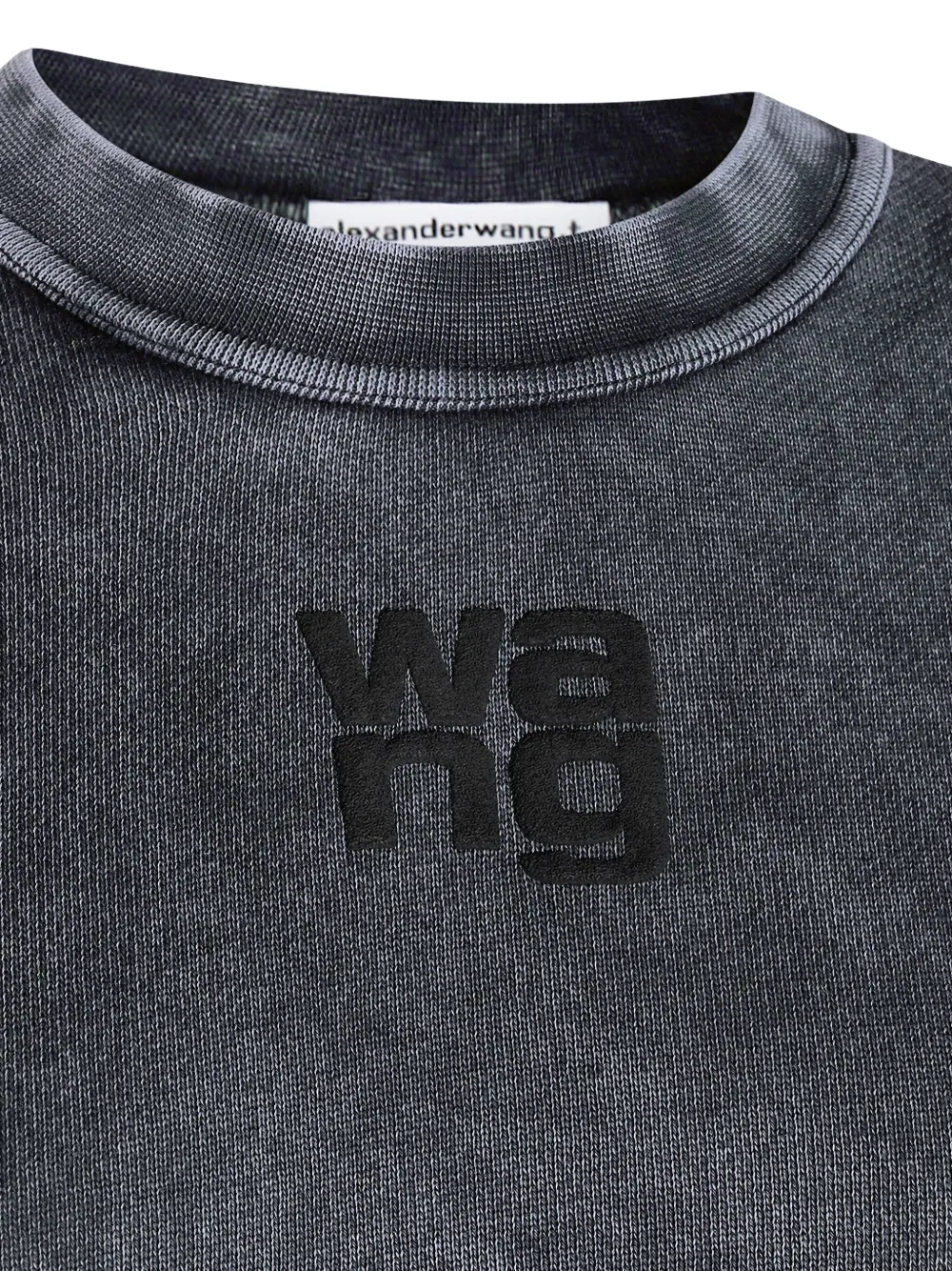 Alexander Wang Acid Washed Logo Sweatshirt In Gray