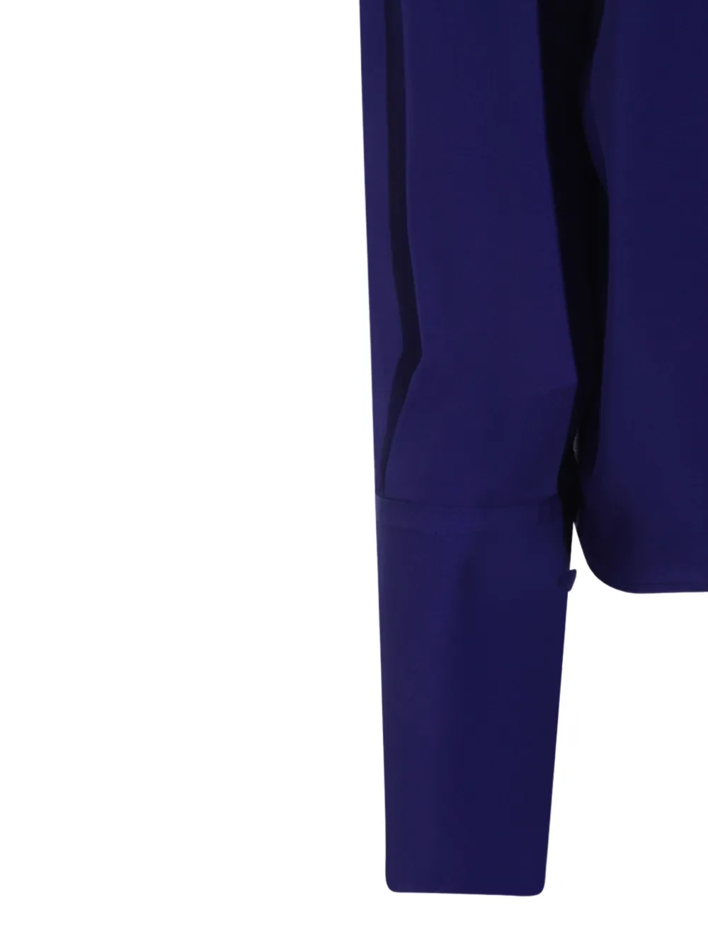 Tom Ford Long Sleeve High Neck Top With Back Pleat In Blue