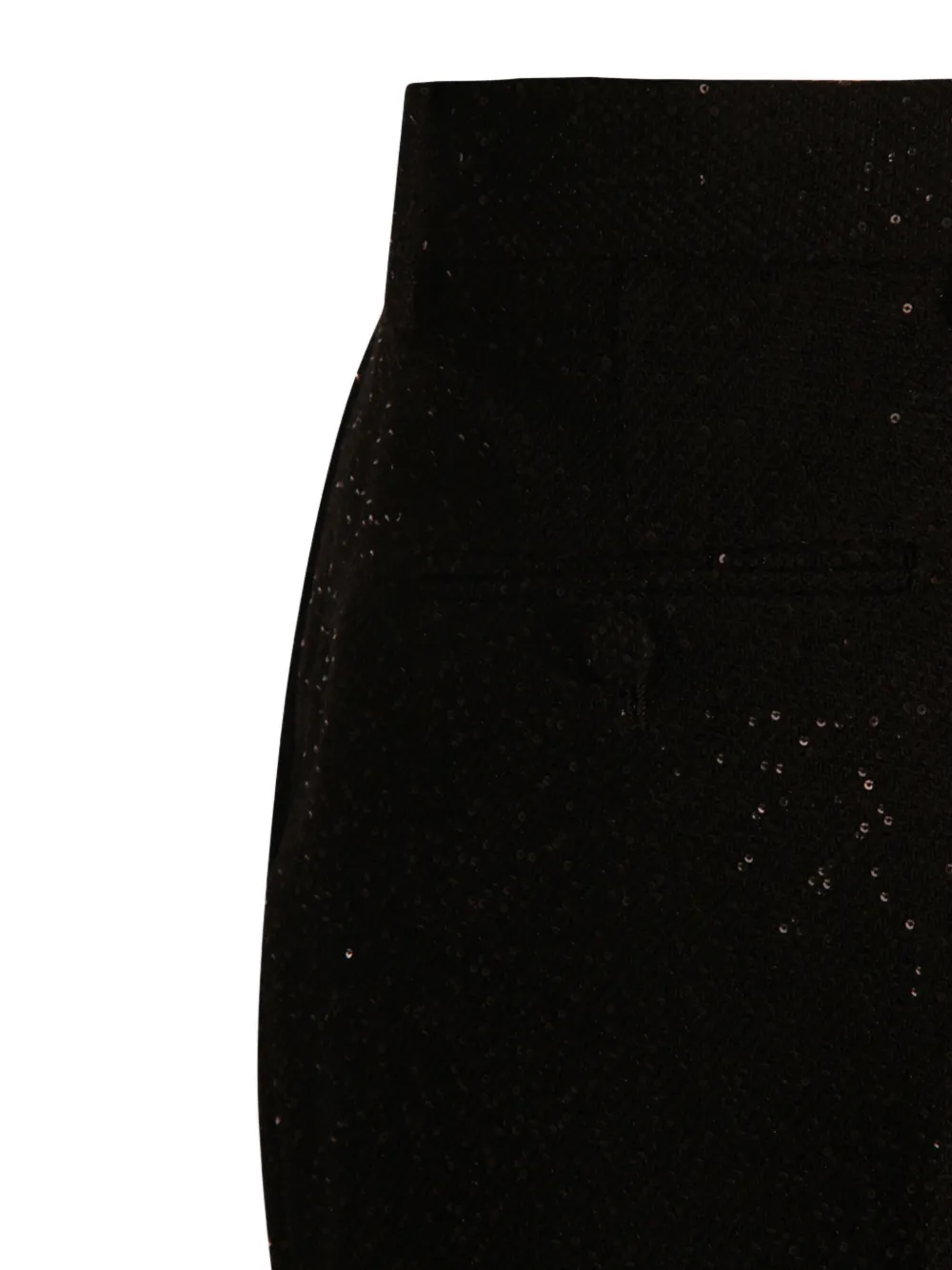 Tom Ford High Waist Trousers Featuring Sequin Embellishments In Black