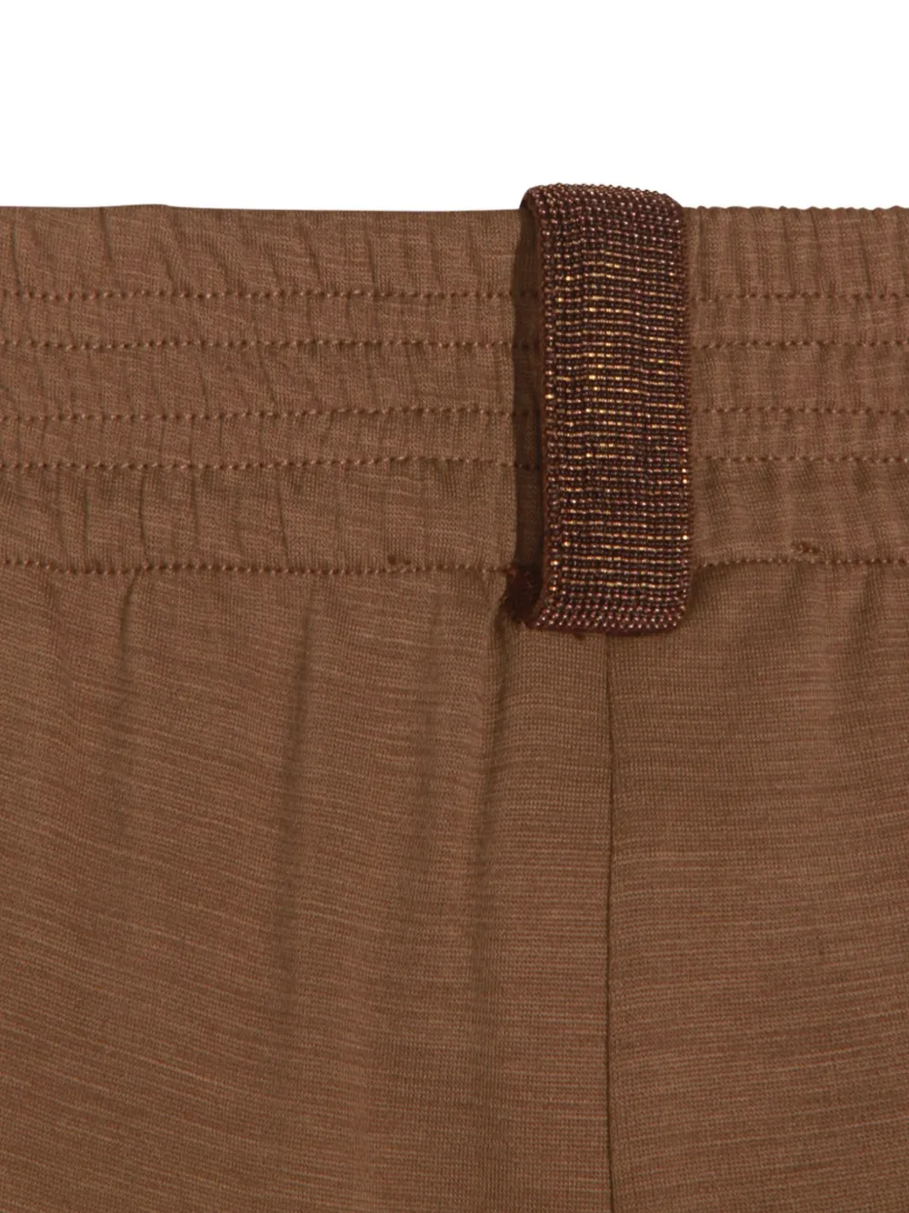 Fabiana Filippi Relaxed Wide Leg Trousers With Belt Loops In Brown