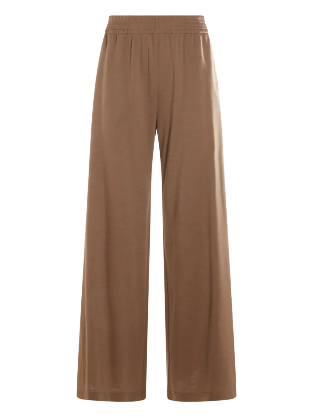 Fabiana Filippi Relaxed Wide Leg Trousers With Belt Loops In Brown