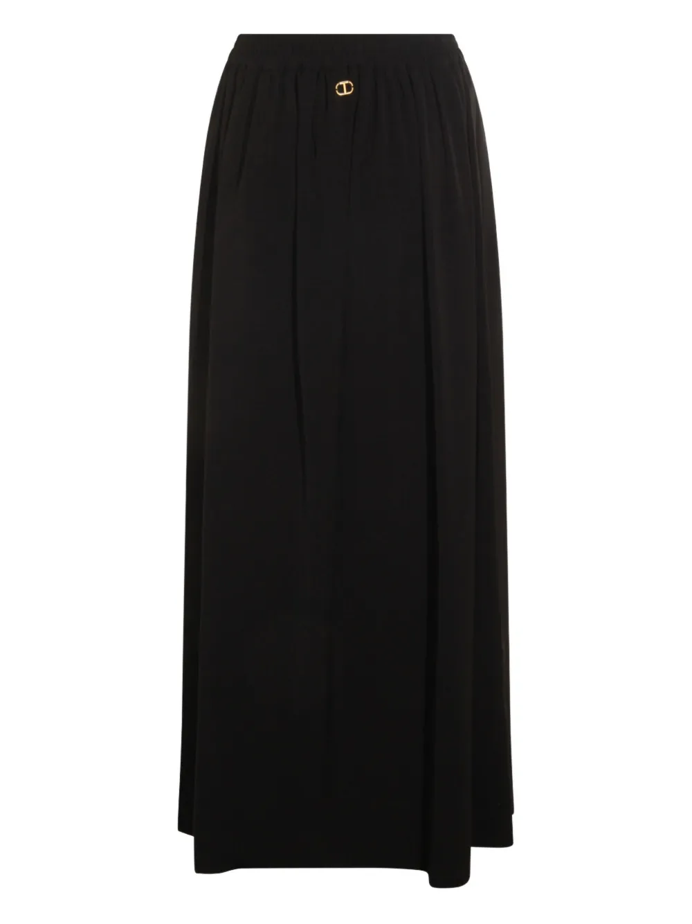 Twinset Elastic-waist Midi Skirt In Black