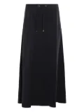 Herno drawstring elastic-waist midi skirt - Blue