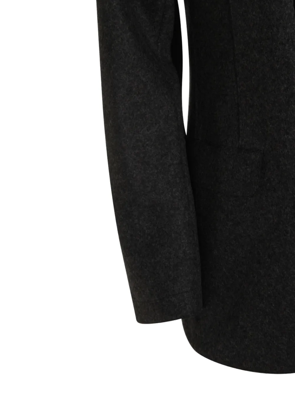 Eleventy Wool Blend Flannel Blazer With Removable Hooded Bib In Black