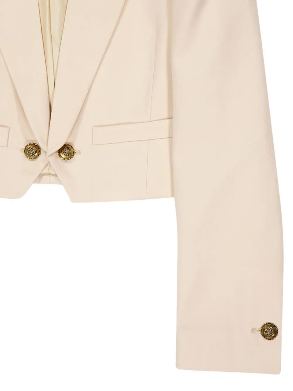 Zimmermann Cropped Wool Blazer In Neutral