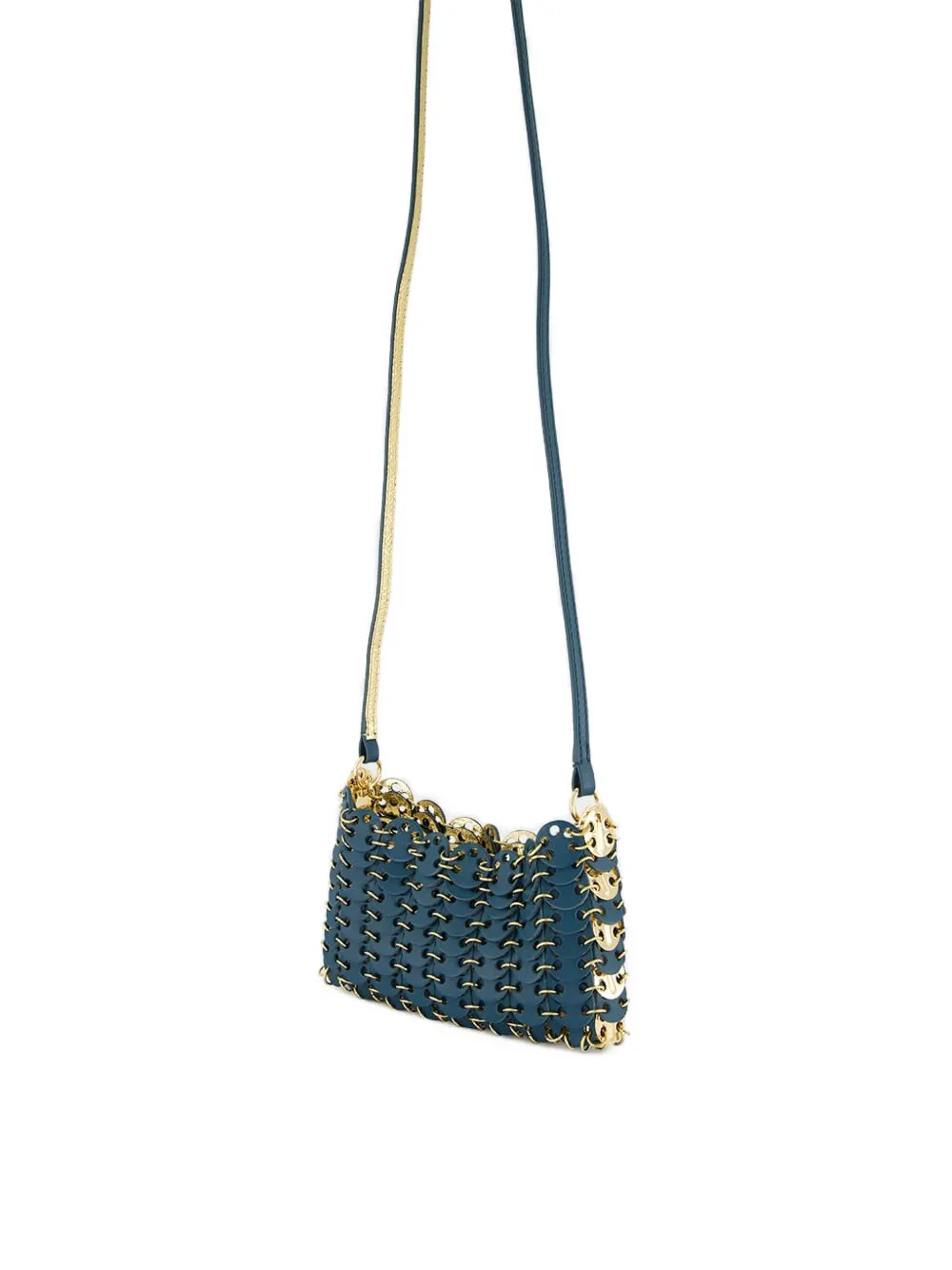 Rabanne nano 1969 reversible shoulder bag - Blauw