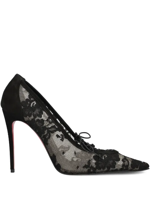 Christian Louboutin 100mm Leather Heeled Pumps Black