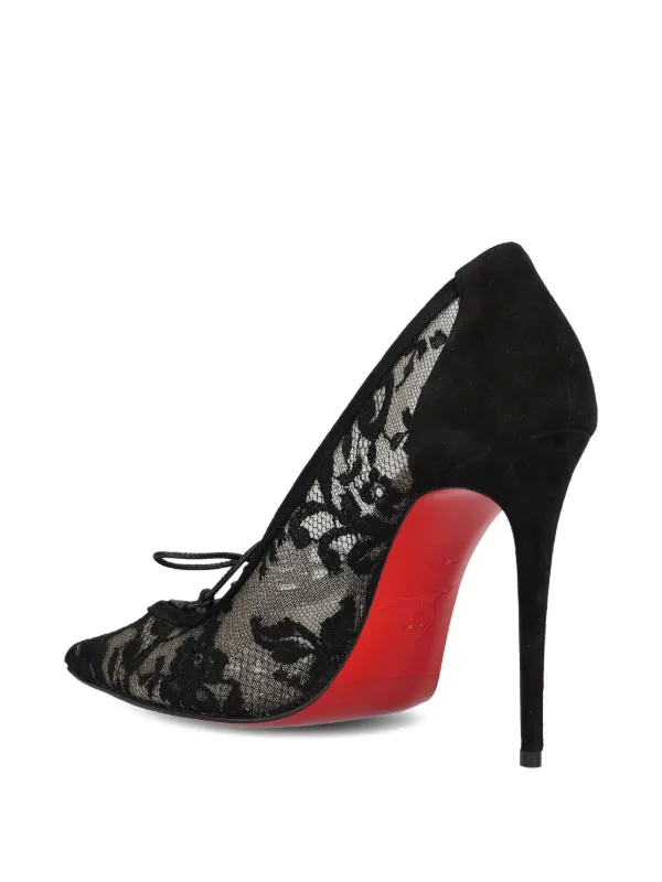 Christian Louboutin Escarpins En Cuir à Talon 100 Mm Noir