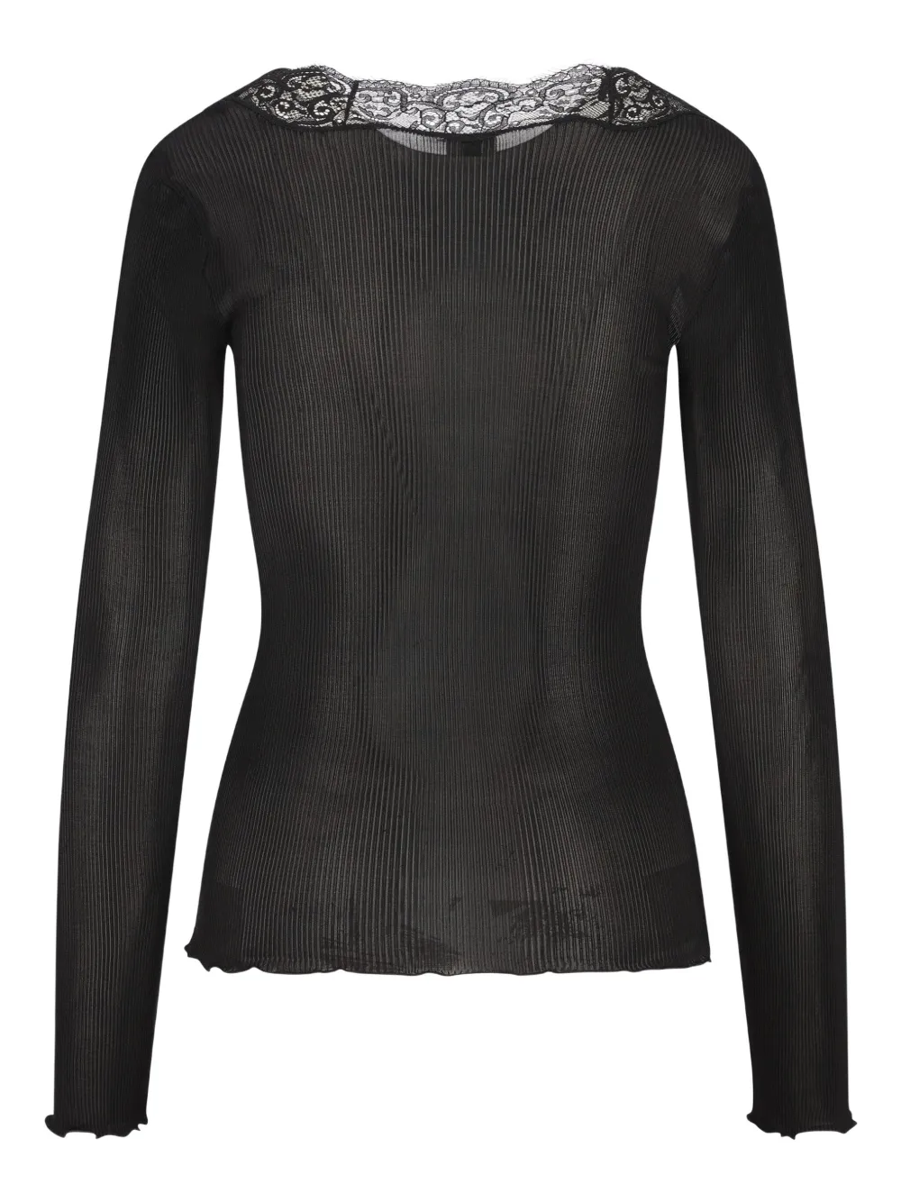 Saint Laurent lace-trim ribbed cardigan | Cardigans | Image 2