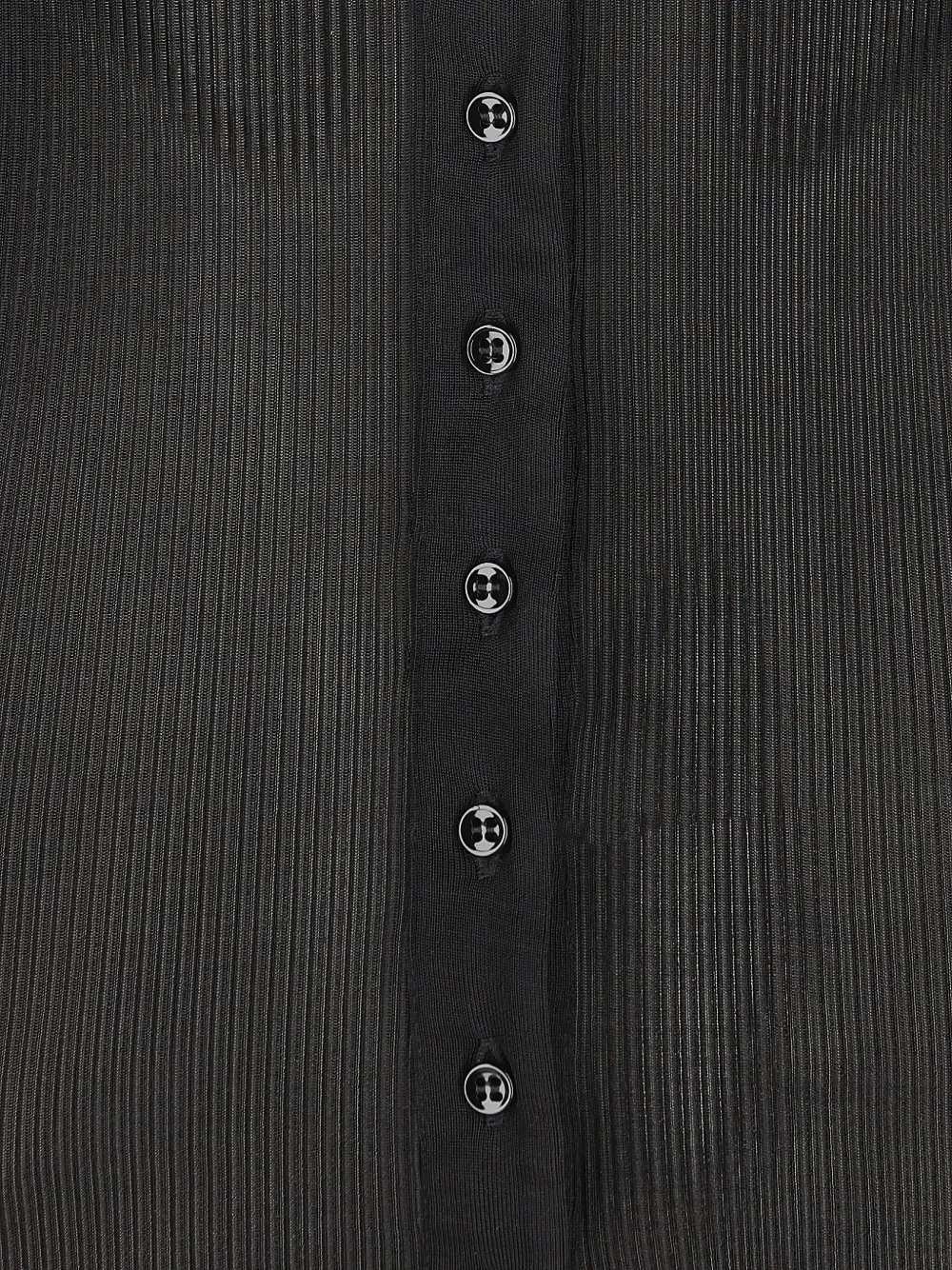 Saint Laurent Ribbed Silk And Lace Cardigan In Black