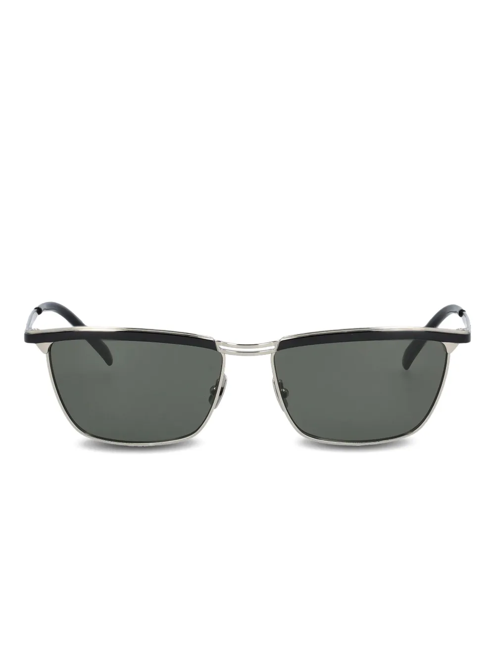 Saint Laurent Eyewear rectangle-frame sunglasses | Silver | Image 1