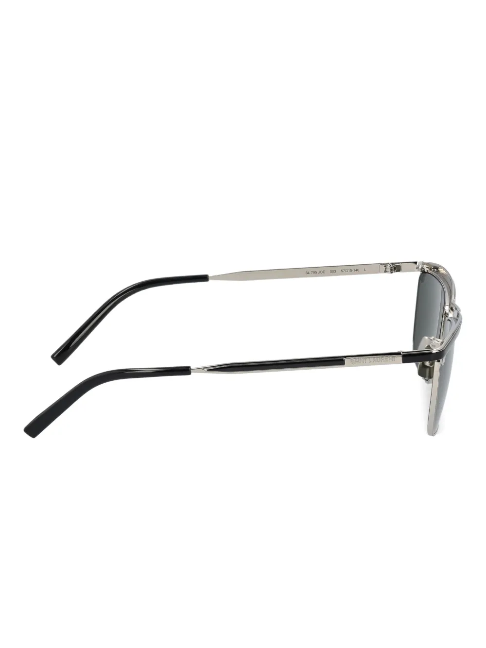 Saint Laurent Eyewear Zonnebril met rechthoekig montuur Zilver