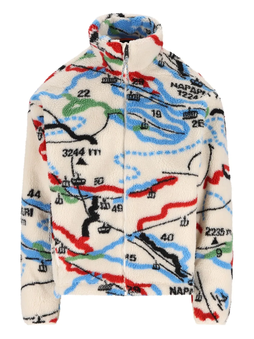 Napapijri graphic-print fleece jacket | Neutrals | Image 1
