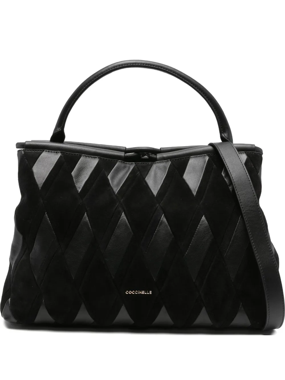 Coccinelle quilted leather tote bag | Black | Image 1