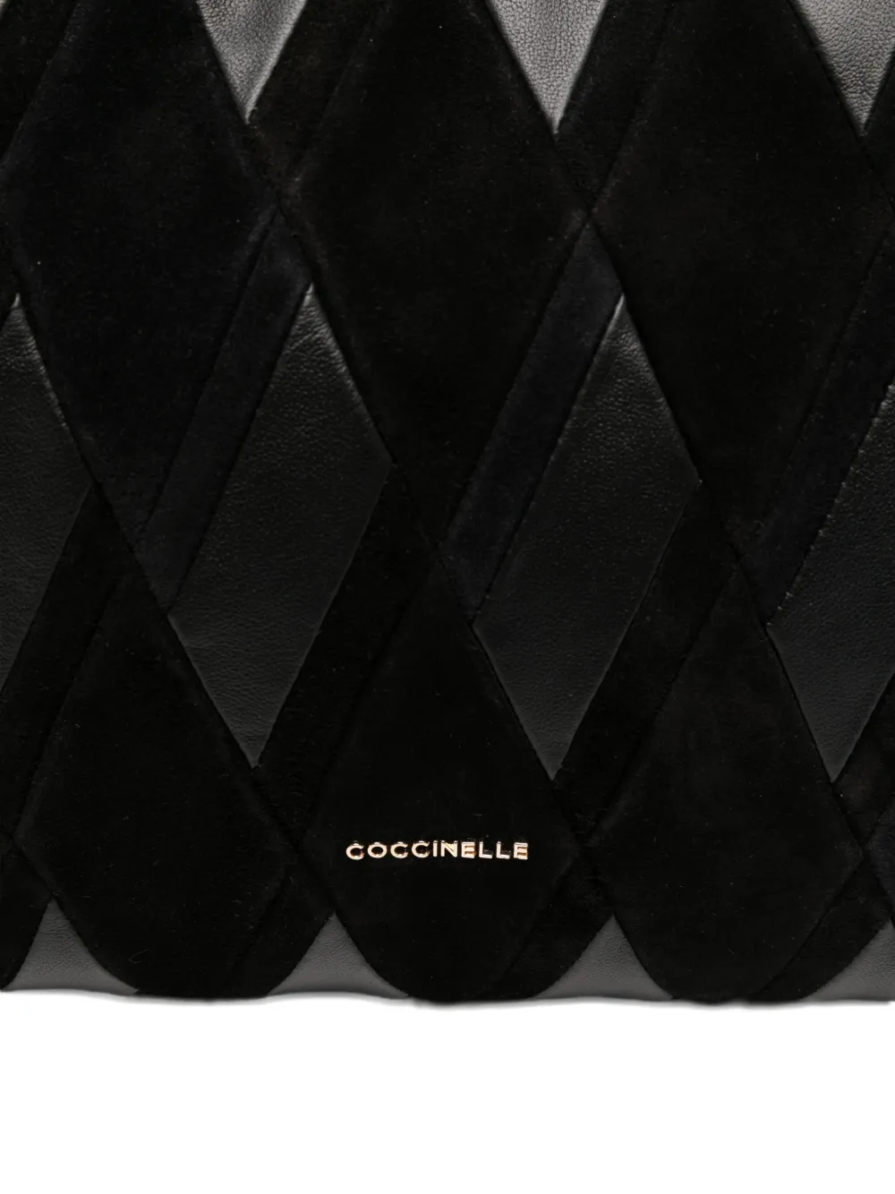 Coccinelle Quilted Leather Tote Bag In Black