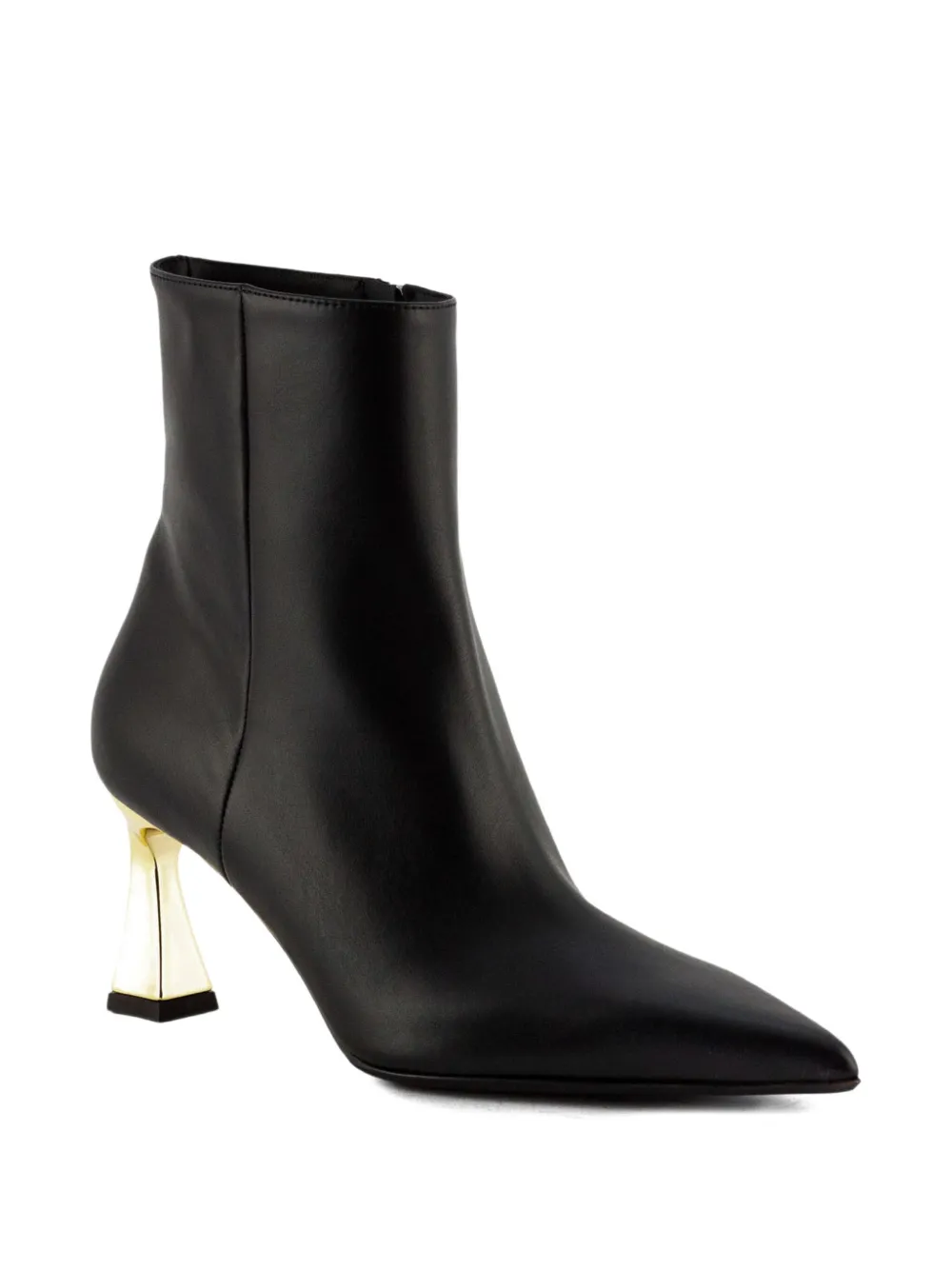 Sergio Levantesi 55mm pointed-toe gold-heel boots Black