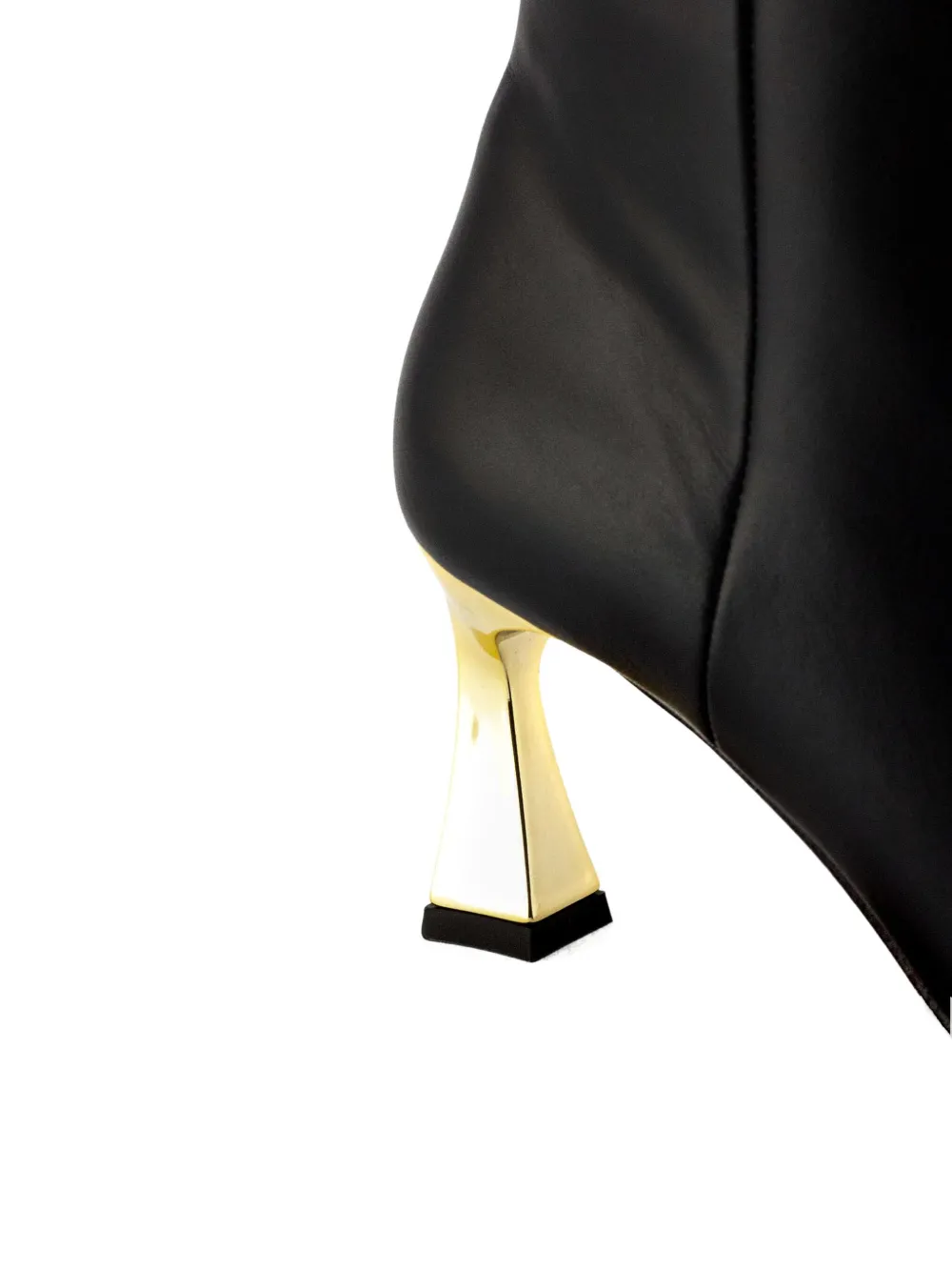 Sergio Levantesi 55mm pointed-toe gold-heel boots Black