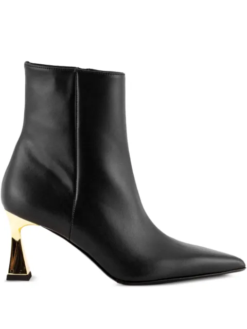 Sergio Levantesi 55mm pointed-toe gold-heel boots