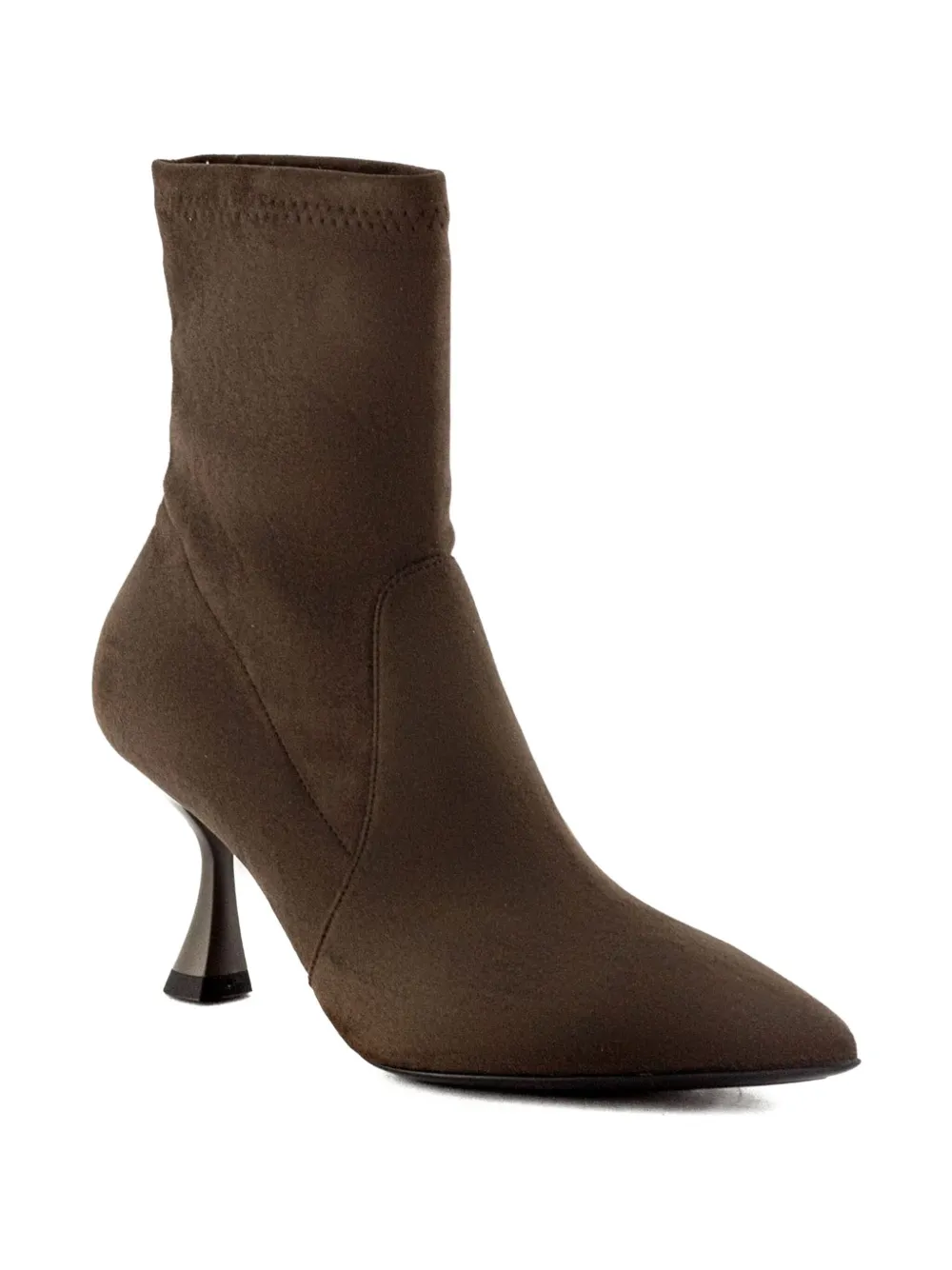 Sergio Levantesi Janet Dark Brown Heeled Ankle Boot In Brown