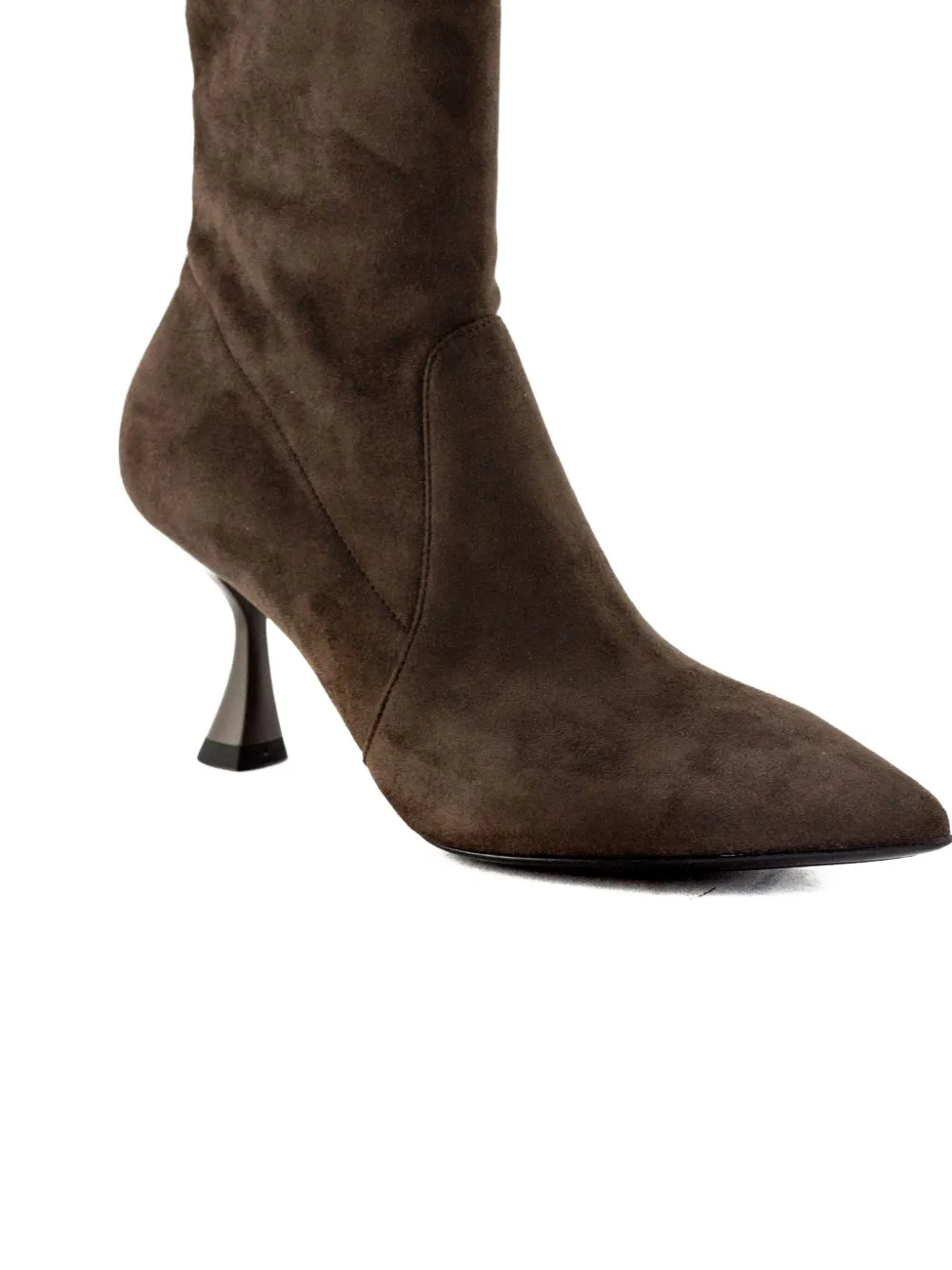 Sergio Levantesi Janet Dark Brown Heeled Ankle Boot In Brown