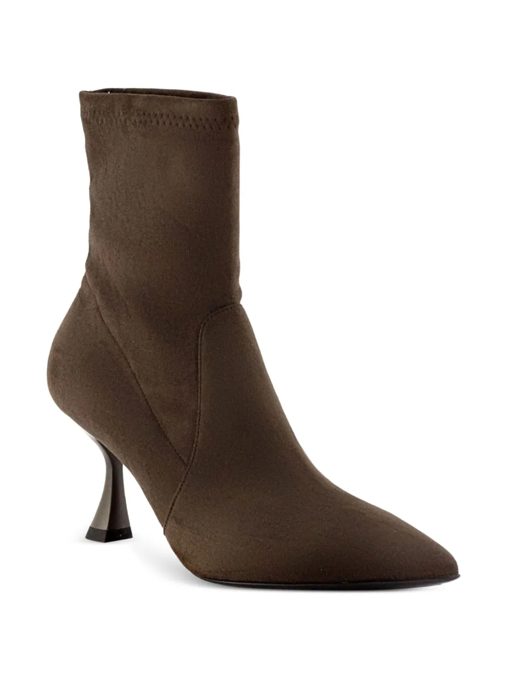 Sergio Levantesi 55mm pointed-toe sock boots Brown