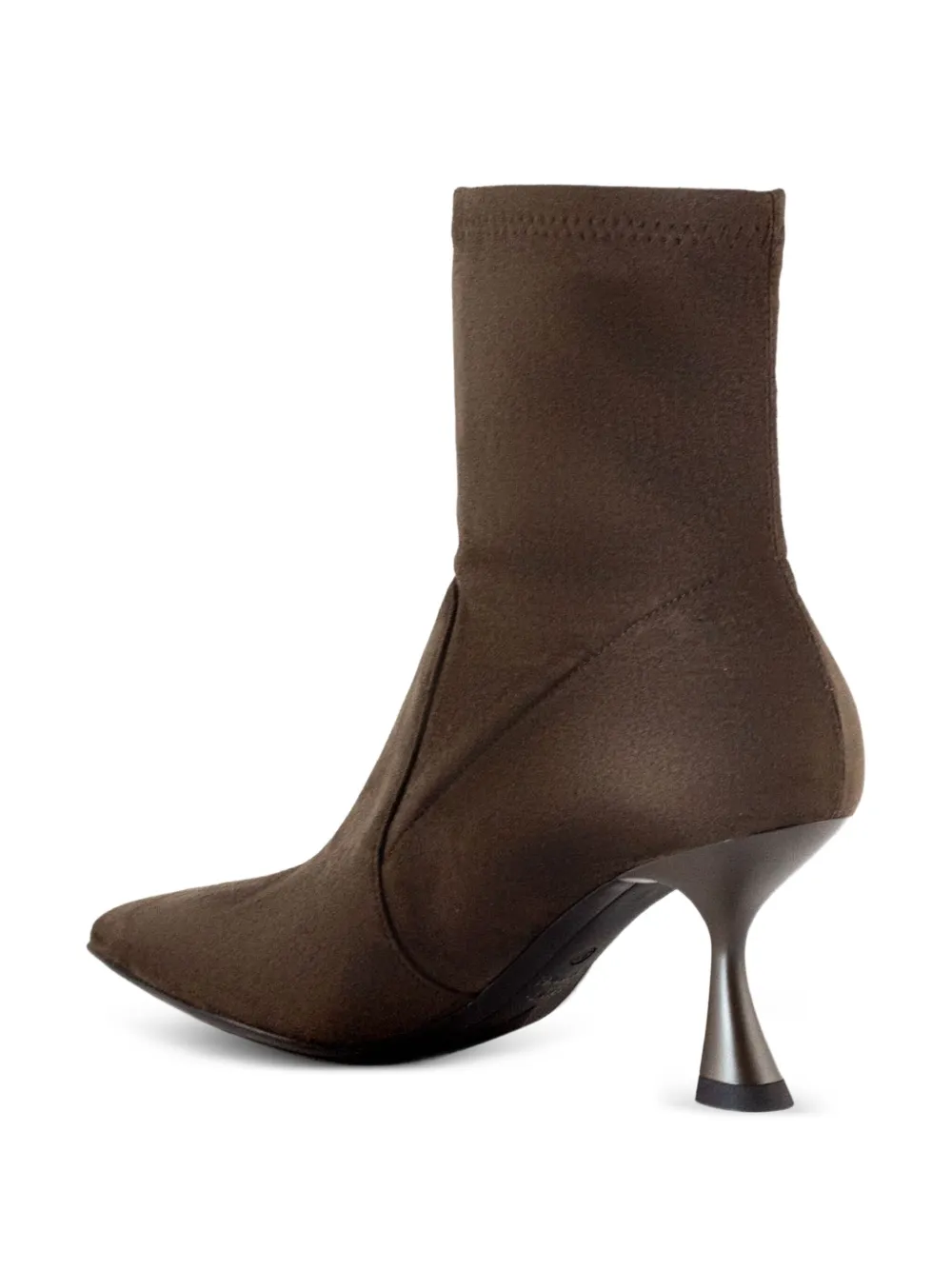 Sergio Levantesi 55mm pointed-toe sock boots Brown