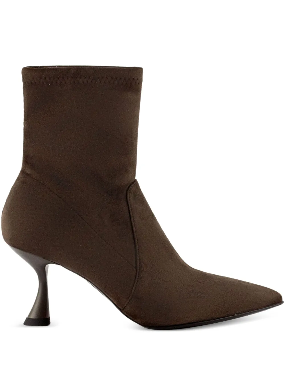 Sergio Levantesi 55mm pointed-toe sock boots Brown