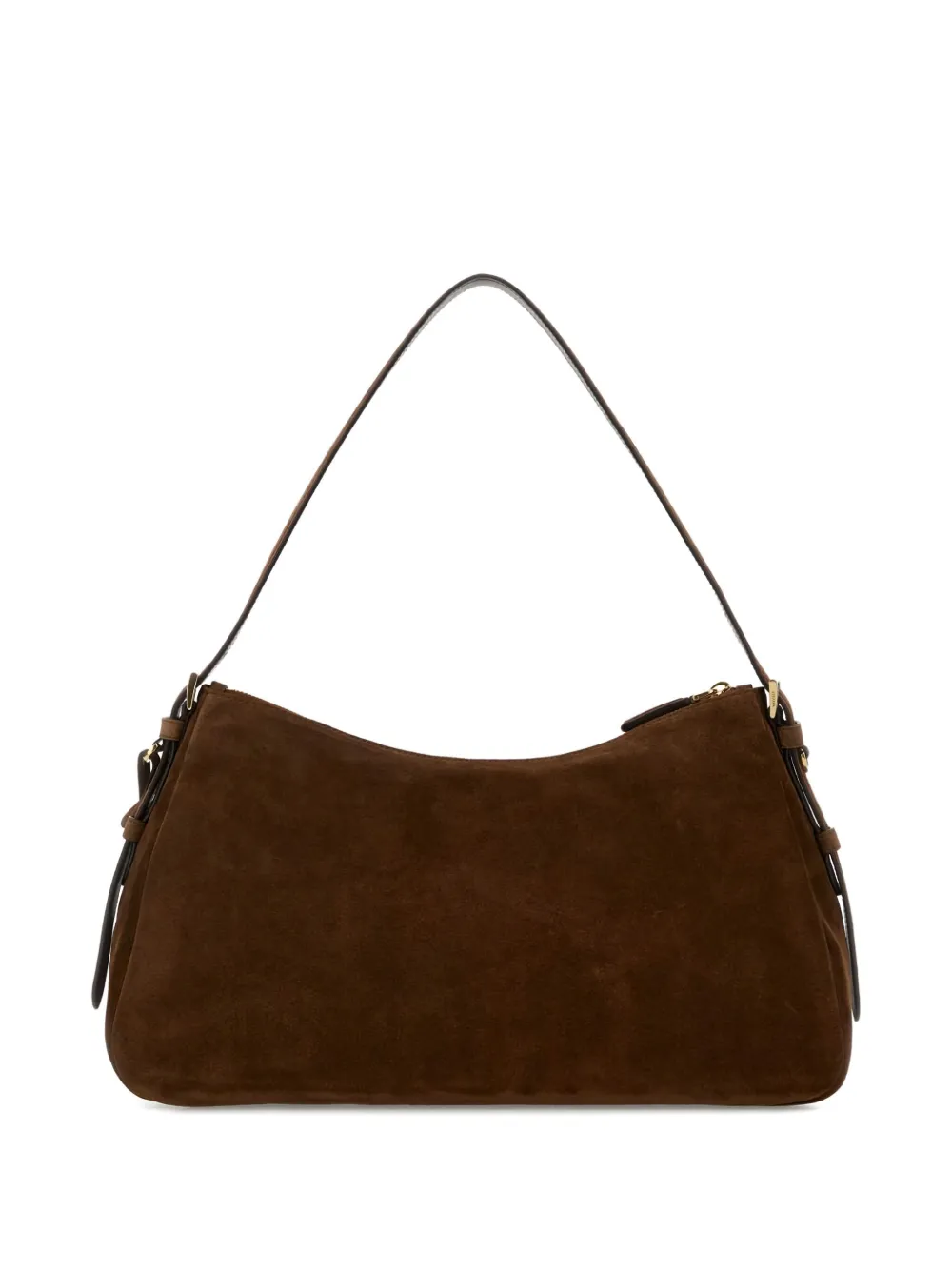 Prada Aimee suede shoulder bag - Bruin