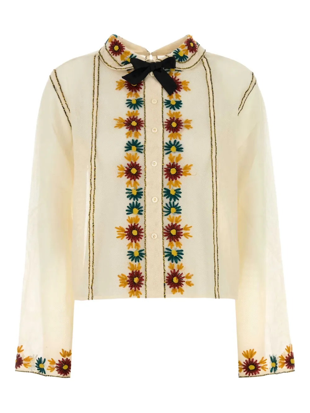 BODE embroidered-flowers shirt | White | Image 1