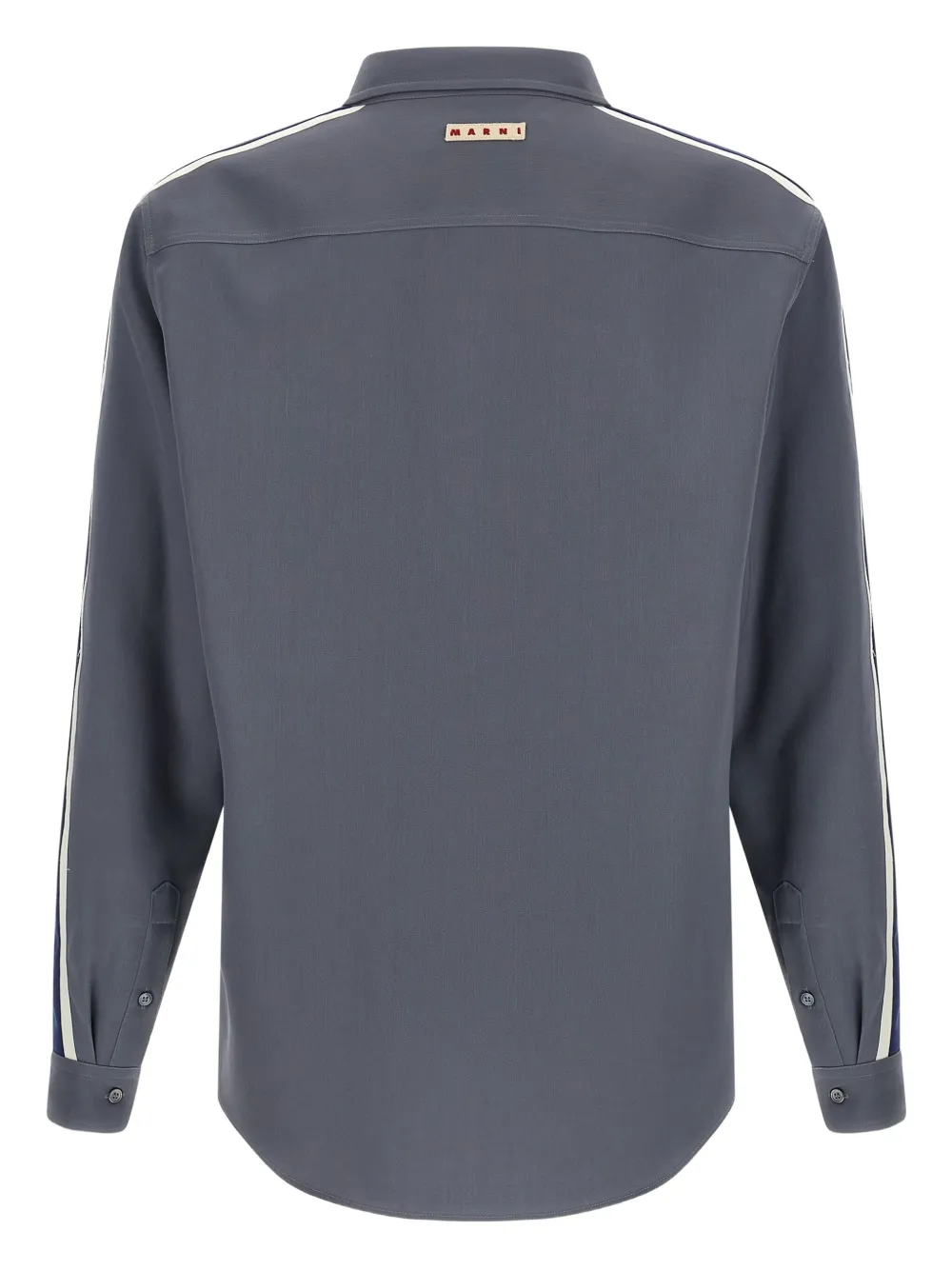 Marni Wool Shirt With Button-down Collar And Pocket In Gray