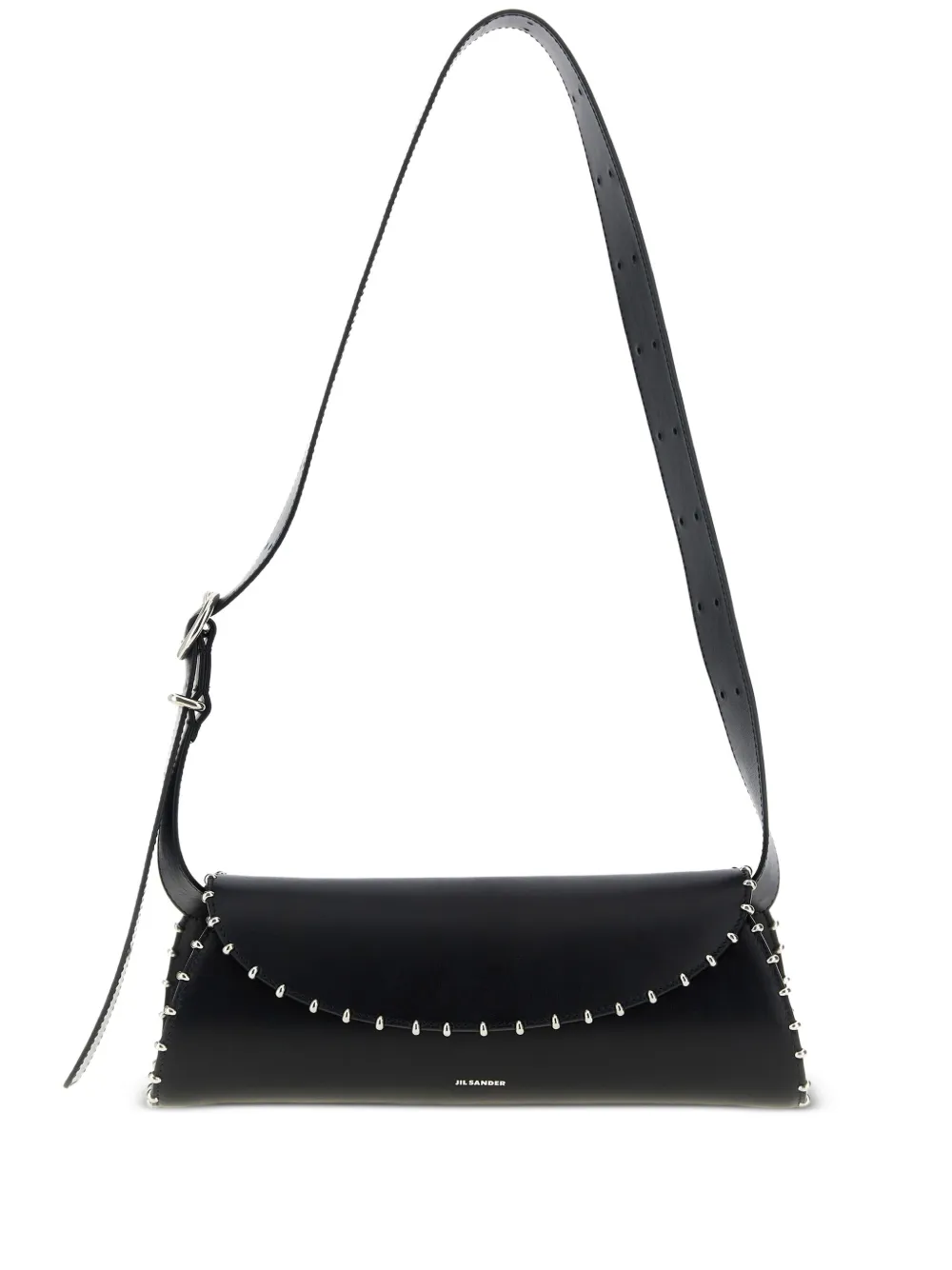 Jil Sander small Cannolo leather shoulder bag | Black | Image 1