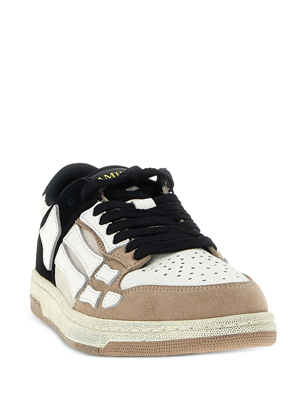AMIRI Distressed Skel leather sneakers Neutrals