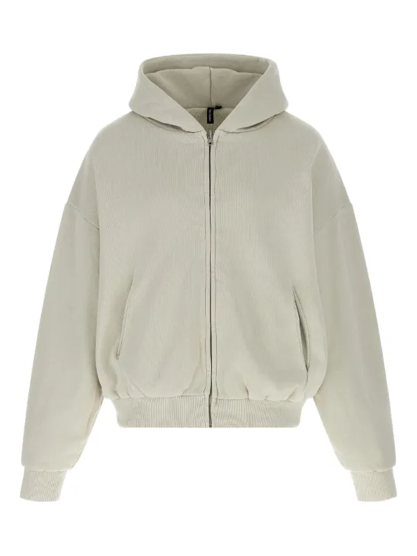 ENTIRE STUDIOS Thermal zip-front Hoodie Neutrals FARFETCH