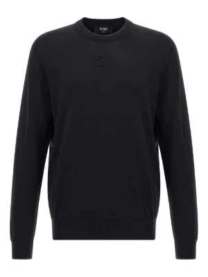 Valentino Garavani embroidered-logo Knitted Jumper | Blue | FARFETCH