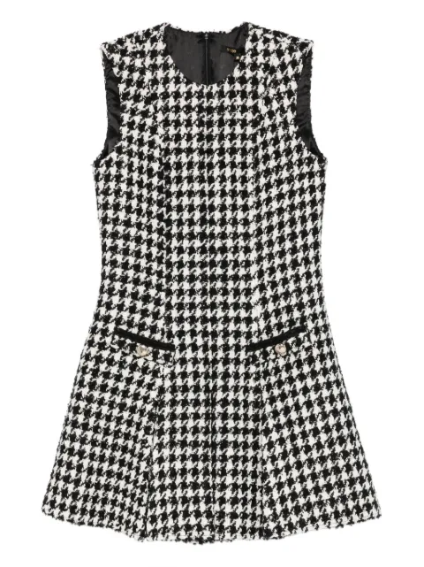 Maje houndstooth pleated mini dress