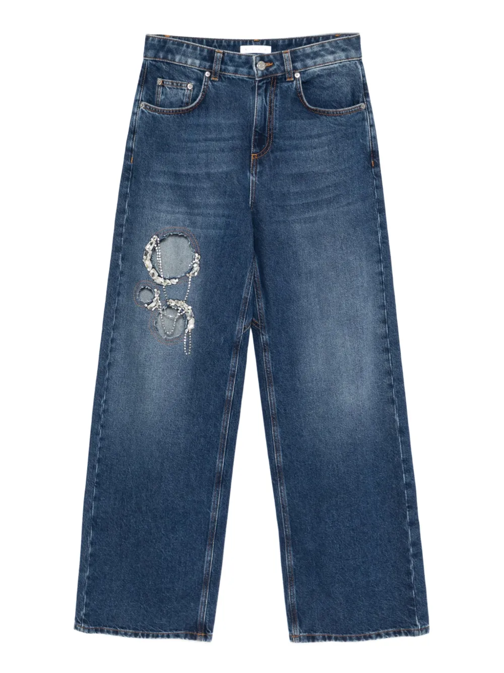 AREA crystal-embellished jeans | Blue | Image 1