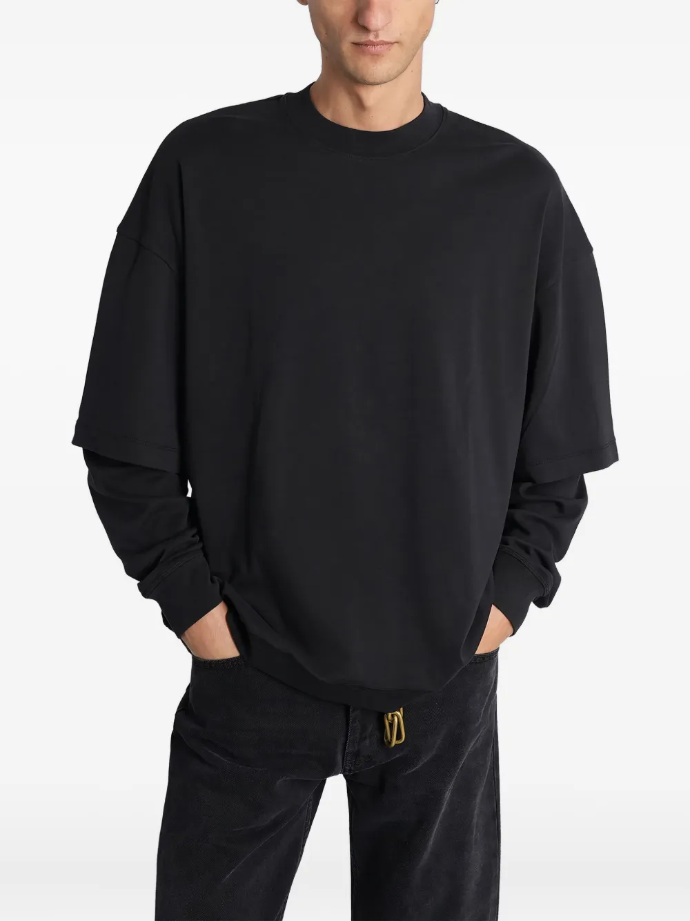 DARKPARK Troy gelaagd T-shirt Zwart