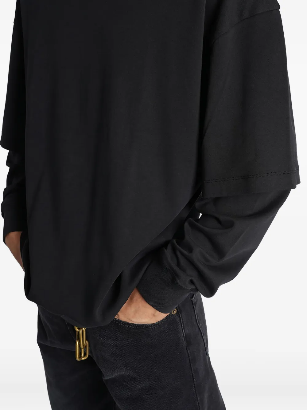 DARKPARK Troy gelaagd T-shirt Zwart