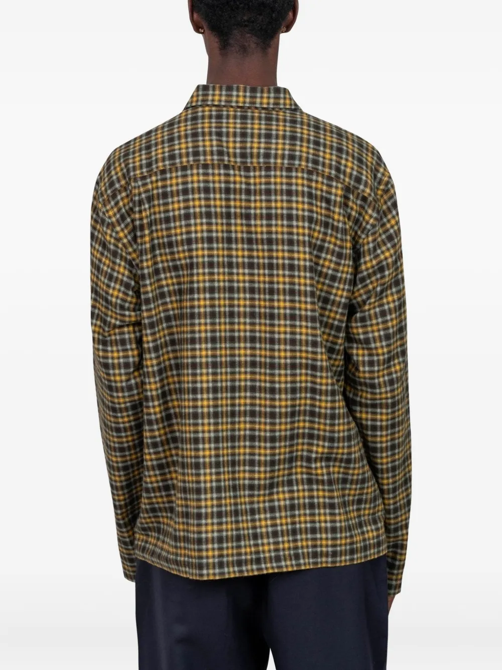 Universal Works Checked Shirt In Brown