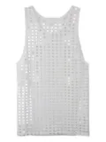 ALEXANDER DIGENOVA Laser Cut cotton tank top - White